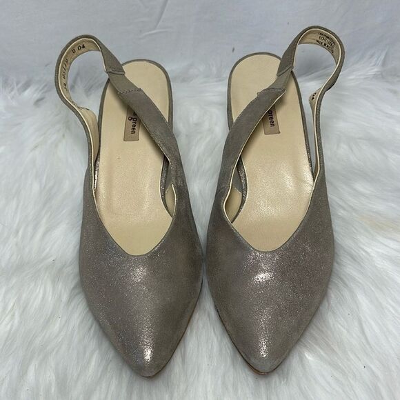 Paul Green Metallic Gold Slingback Heels Sz 5.5/US 8 - Picture 2 of 7
